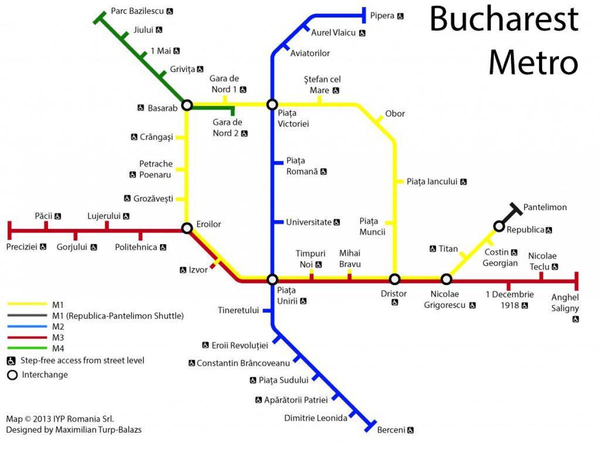Žemėlapis bukarešto viešasis transportas 