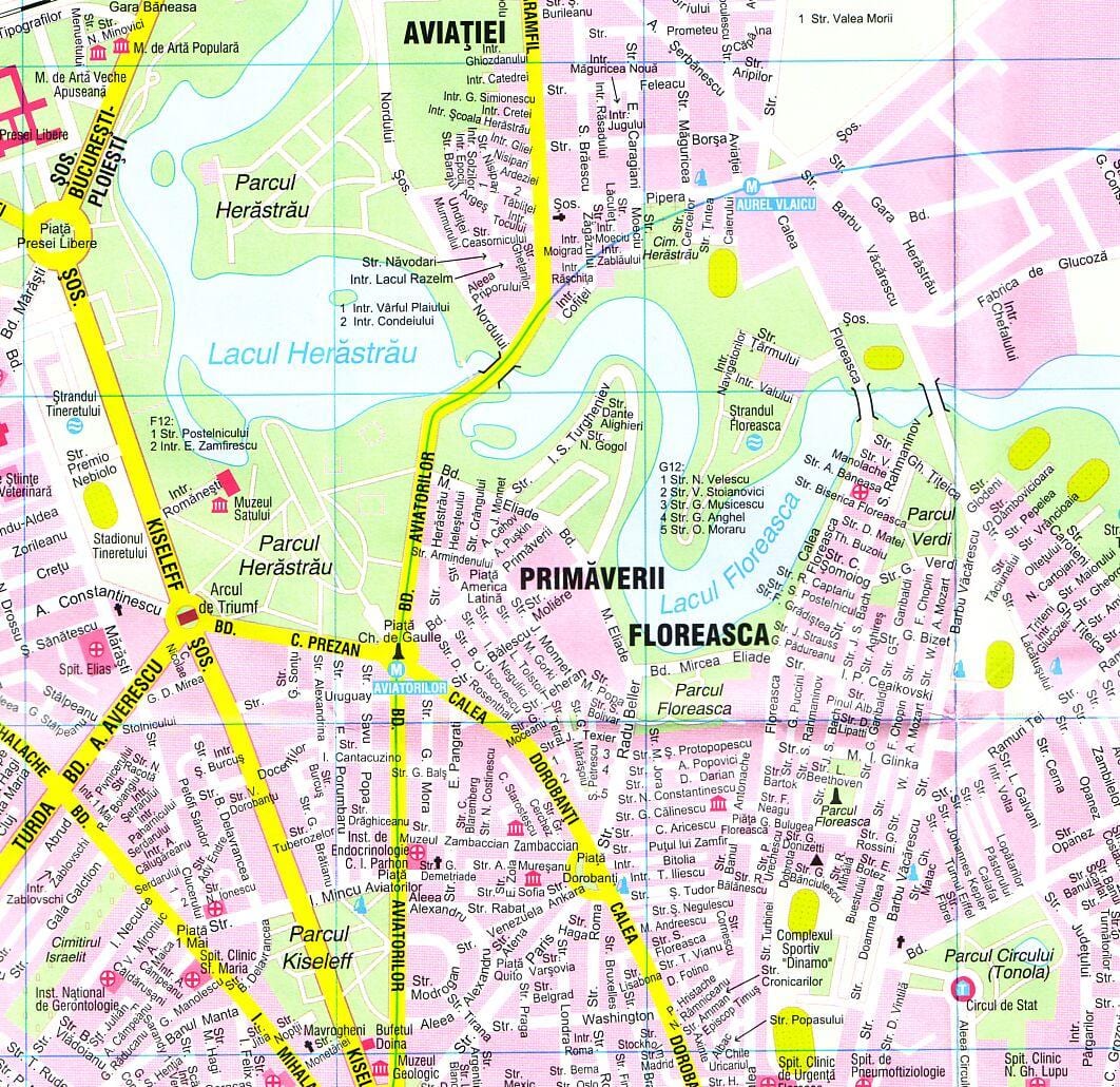 bucharest city tour žemėlapyje