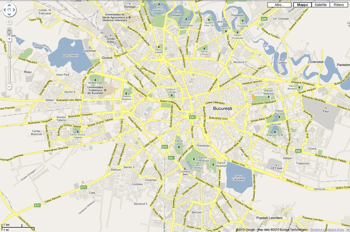 žemėlapis bucuresti rumunija