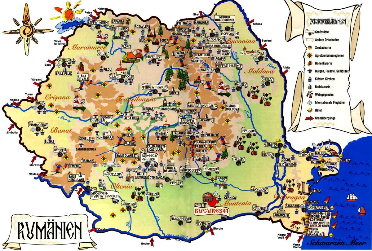 bukarešto lankytinos vietos žemėlapyje