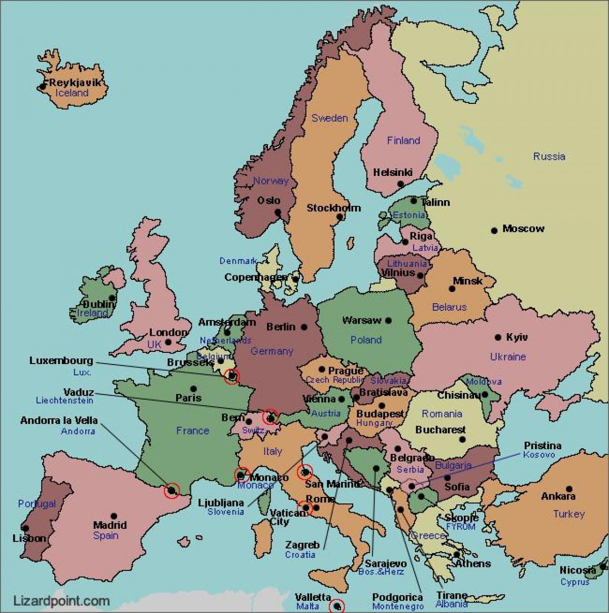 Žemėlapis bukarešto europa