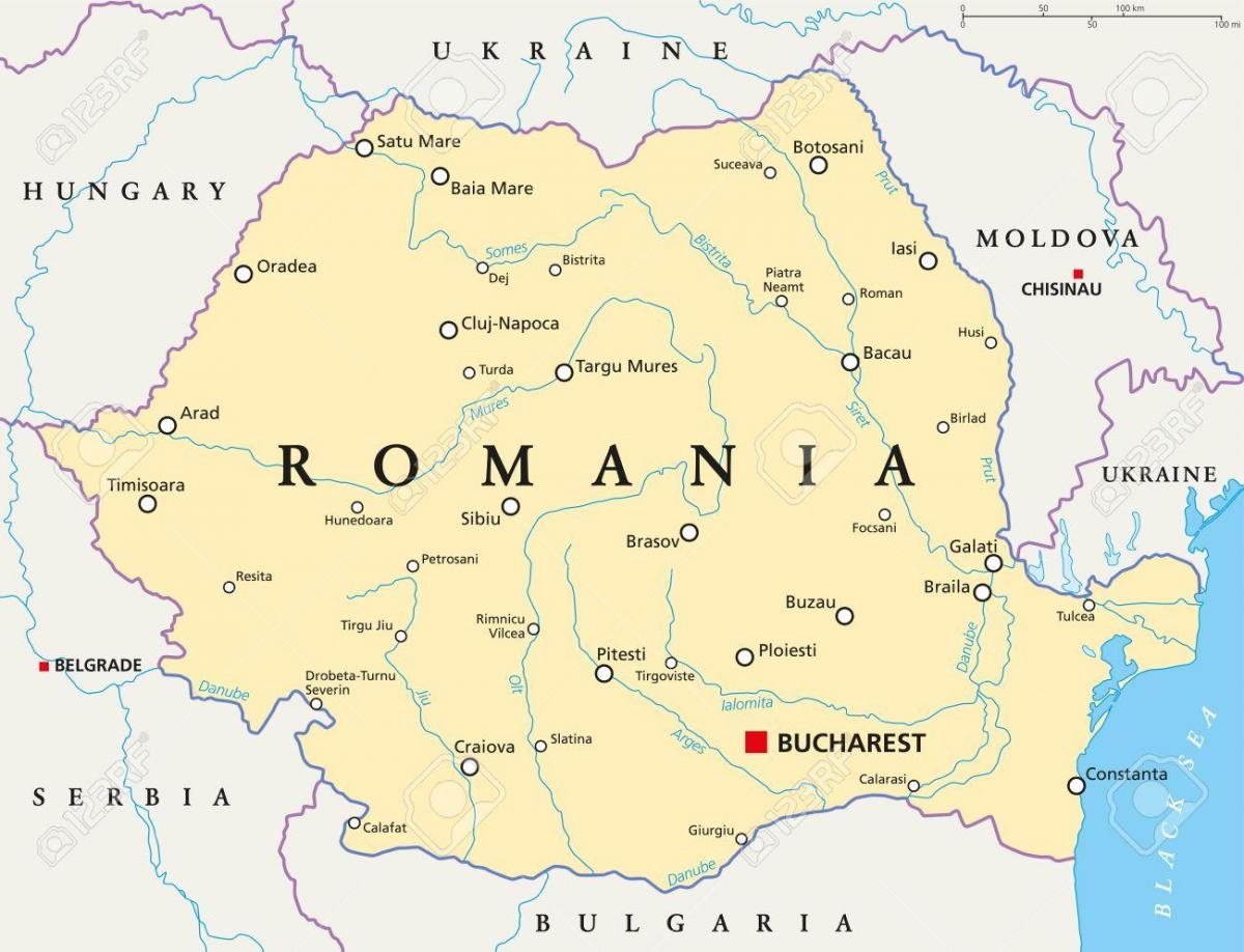 kapitalo rumunijos žemėlapis