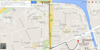 Žemėlapis hostel bucharest