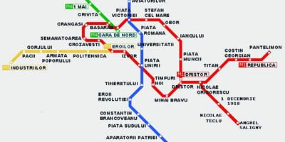 Tramvajų žemėlapis bukareštas
