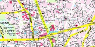 Žemėlapis bukareštas miesto centro