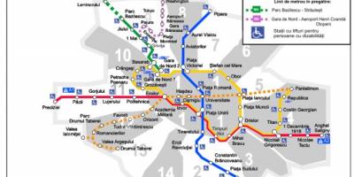 Bukarešto metro žemėlapis