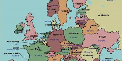 Žemėlapis bukarešto europa